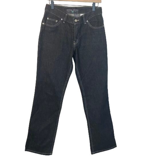 Guess Vintage Black Pascal 075 Loose Fit Tapered Leg Jeans High Waisted Sz 28** - Picture 1 of 11